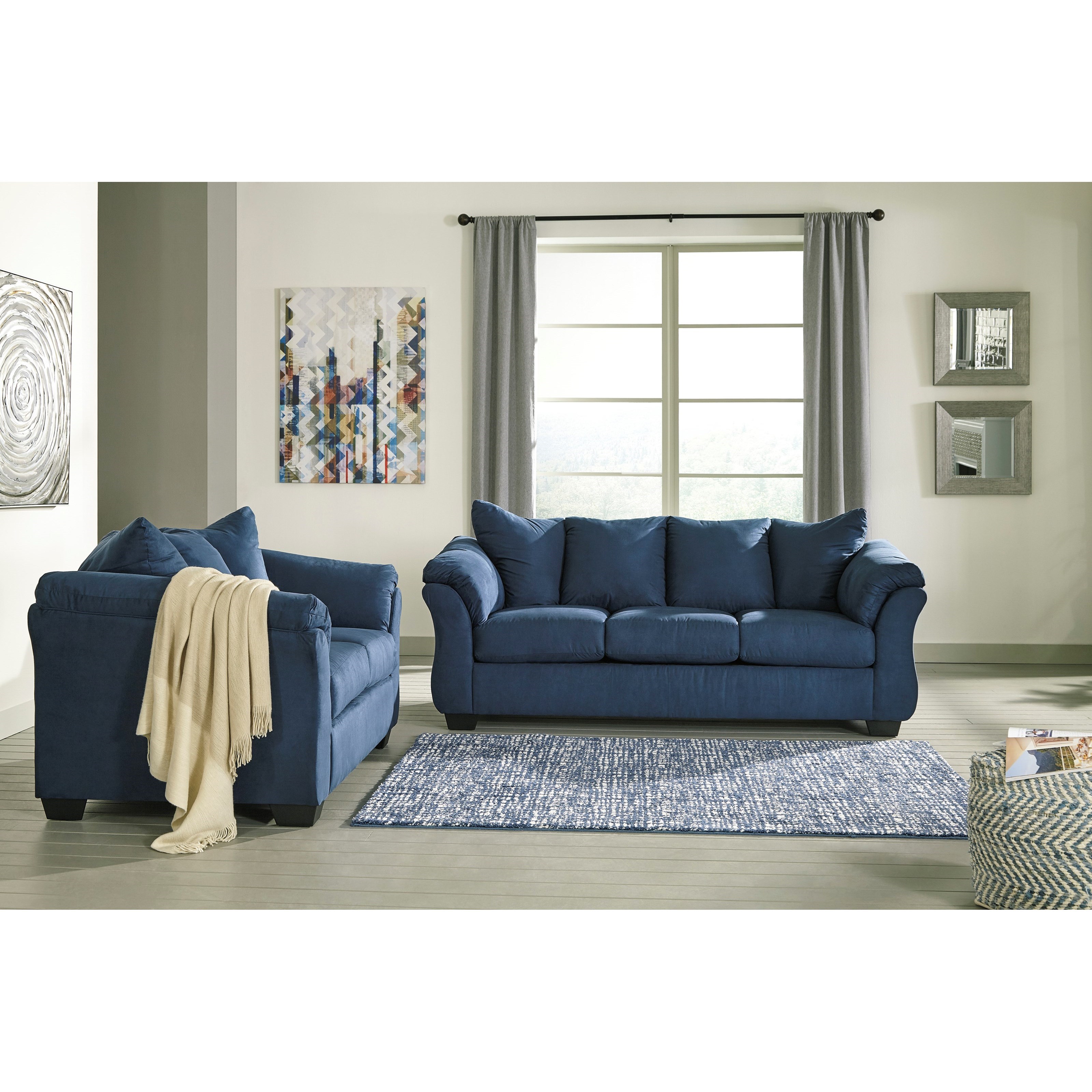 Ashley Signature Design Darcy Blue 75007 Living Room Group 1